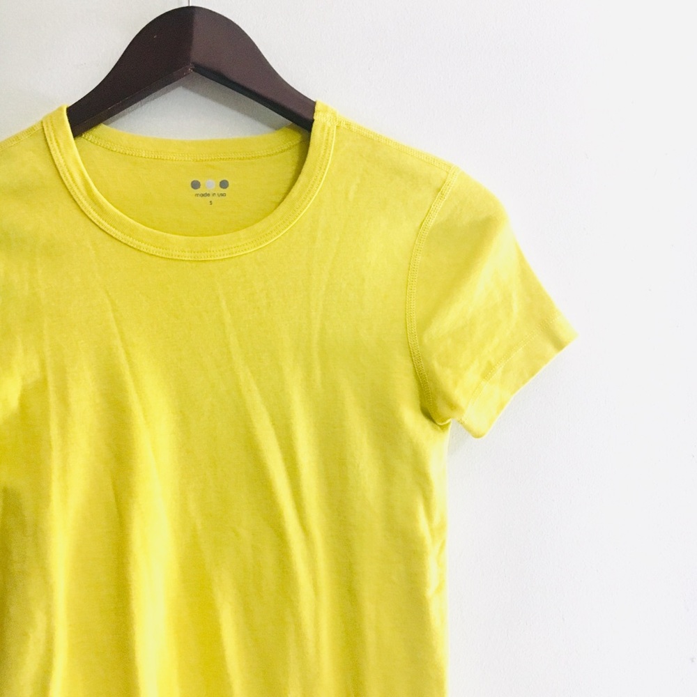 • anthropologie yellow short sleeve •